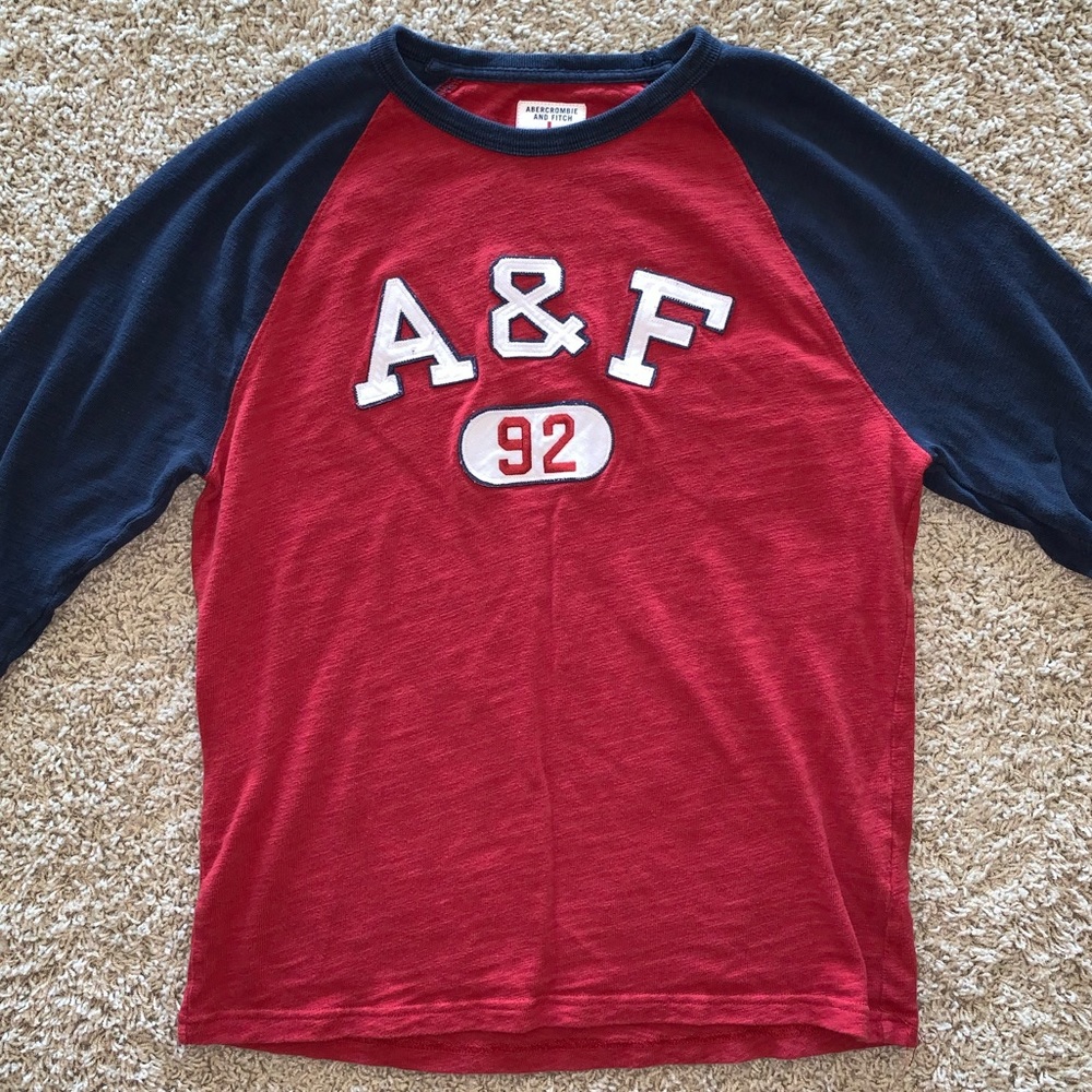 Red Abercrombie men’s pajama long sleeve, large